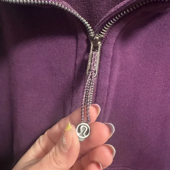 Lululemon Cropped Half Zip Hoodie Plum Purple XL/XXL - Picture 3 of 4